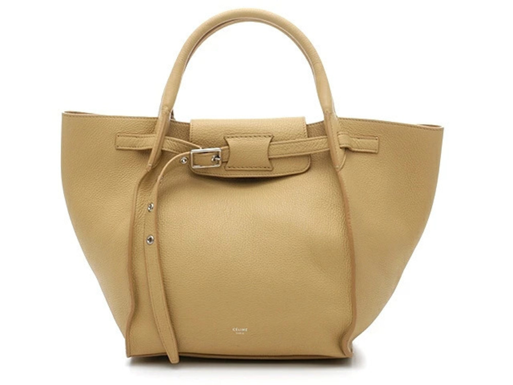 Celine Big Bag Long Strap Shoulder Calfskin Beige Cream